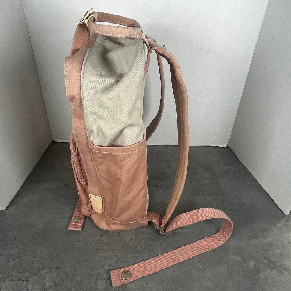 Himawari Travel Backpack Pink Beige‎ Nylon Multi Pocket School Laptop Bag